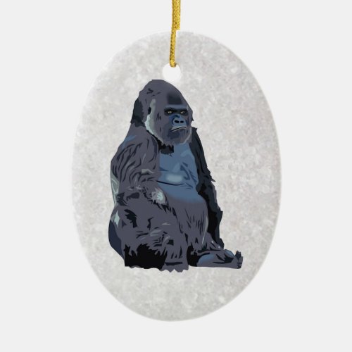 ape or gorilla ceramic ornament