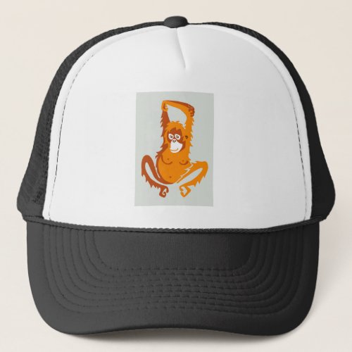 Ape _  ORANGUTAN _Primate _ Endangered animal Trucker Hat