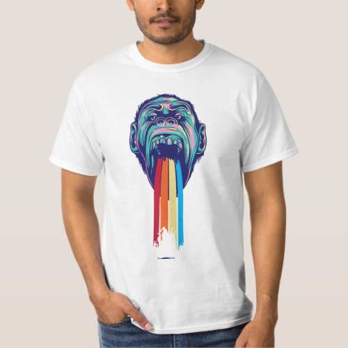 Ape Screaming Rainbow T_Shirt