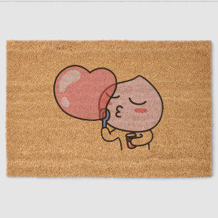 Apeach Balloon Fiber Doormat
