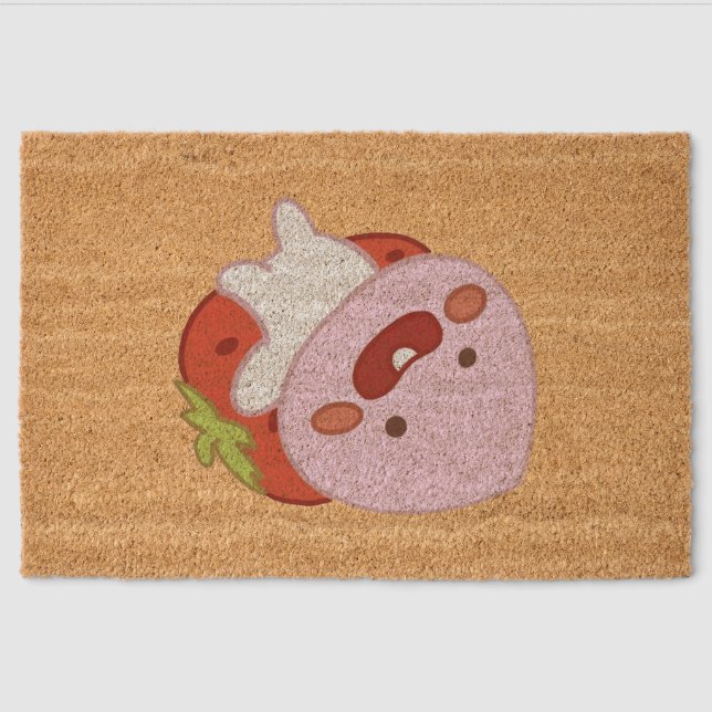 Apeach Fiber Doormat (Front)