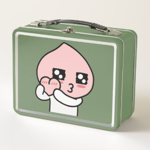 Apeach Heart Heart Apeach Peachy Heart for You Metal Lunch Box