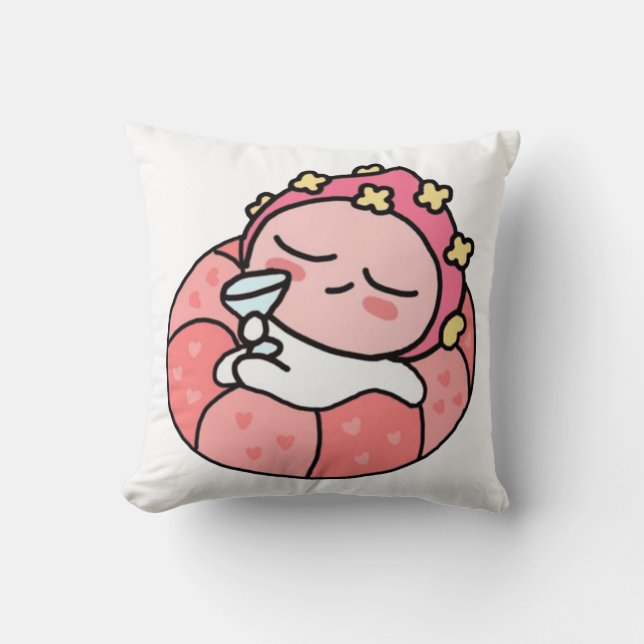 Apeach pool throw pillow (Front)