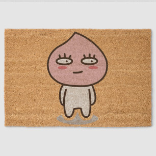 apeach smirk fiber doormat