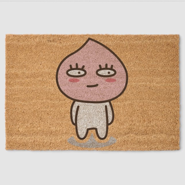 apeach smirk fiber doormat (Front)