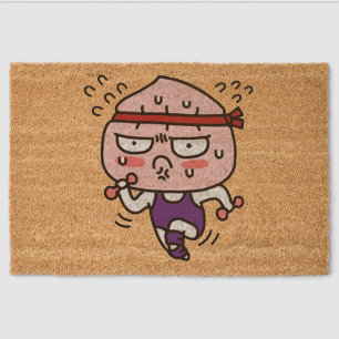 Apeach summer body fiber doormat