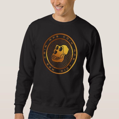 Apecoin Crypto Ape Cryptocurrency Coin Digital Mon Sweatshirt
