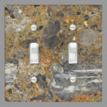 Apennine Gold Gray Marble Stone Printed Modern Light Switch Cover