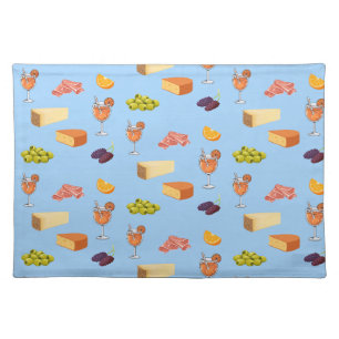 Aperol and Cheese Pattern Cloth Placemat