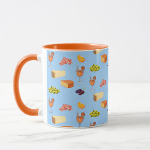 Aperol and Cheese Pattern Mug