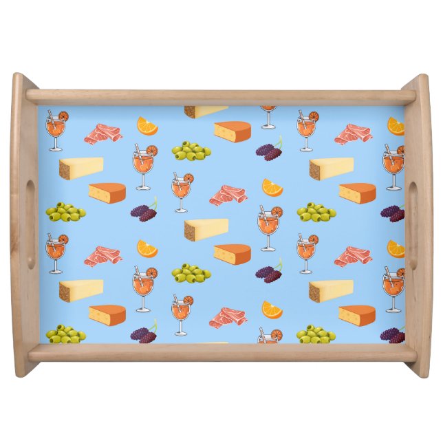 Aperol and Cheese Pattern Serving Tray (Front)