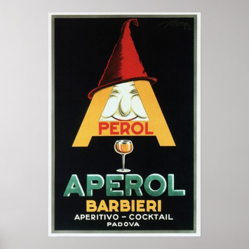 APEROL BARBIERI Italian Aperitif Cocktail Liqueur Poster