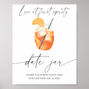 Aperol - date night ideas. Date jar bridal Poster