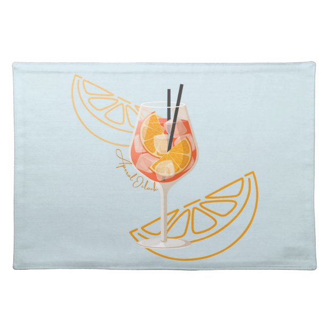 Aperol O'Clock Cloth Placemat (Front)