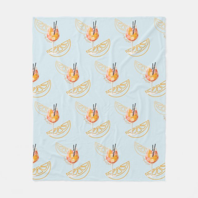  Aperol O'Clock Fleece Blanket (Front)