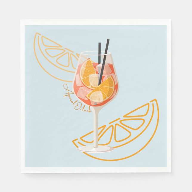   Aperol O'Clock Napkins (Front)