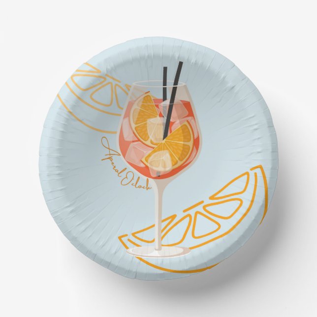Aperol O'Clock Paper Bowls (Front)