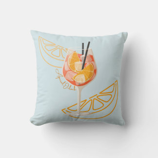 Aperol O'Clock Throw Pillow