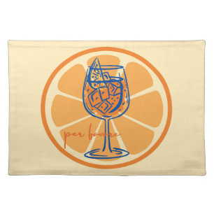Aperol Per Favore Cloth Placemat