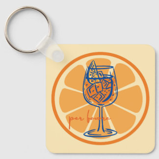 Aperol Per Favore Keychain