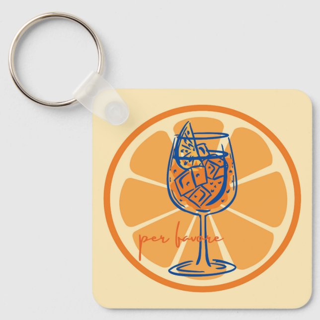 Aperol Per Favore Keychain (Front)