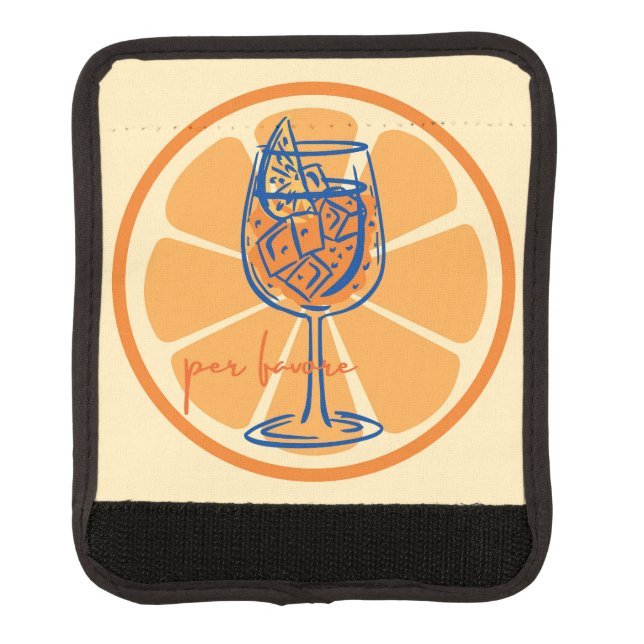 Aperol Per Favore Luggage Handle Wrap (Front)