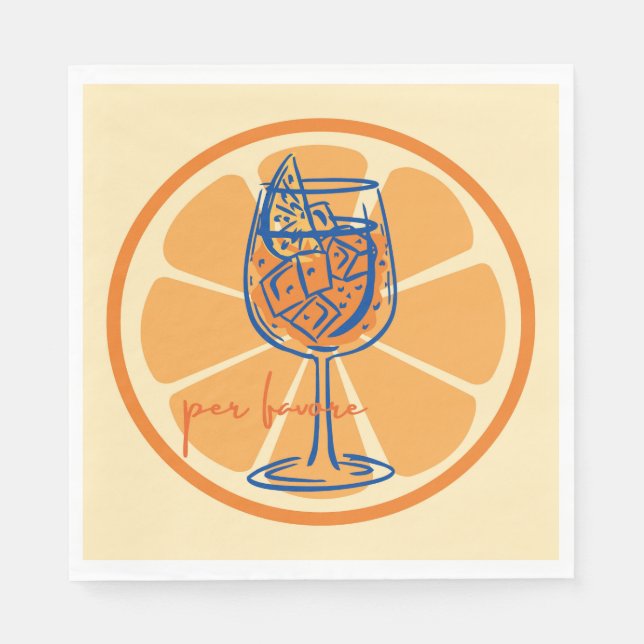 Aperol Per Favore Napkins (Front)