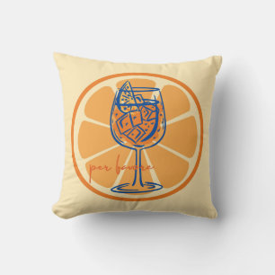 Aperol Per Favore Throw Pillow
