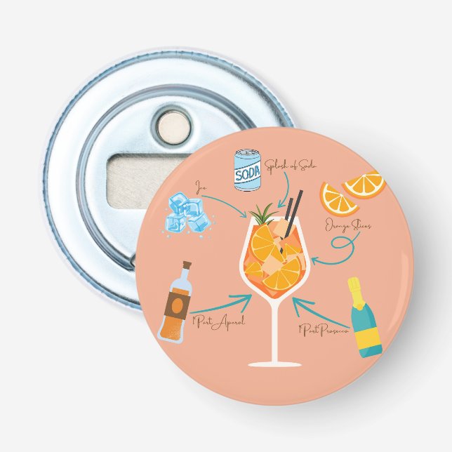 Aperol Recipe Bottle Opener (Front)