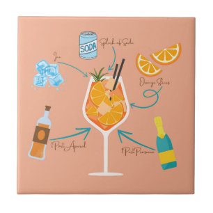 Aperol Recipe Ceramic Tile