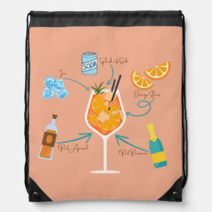 Aperol Recipe Drawstring Bag