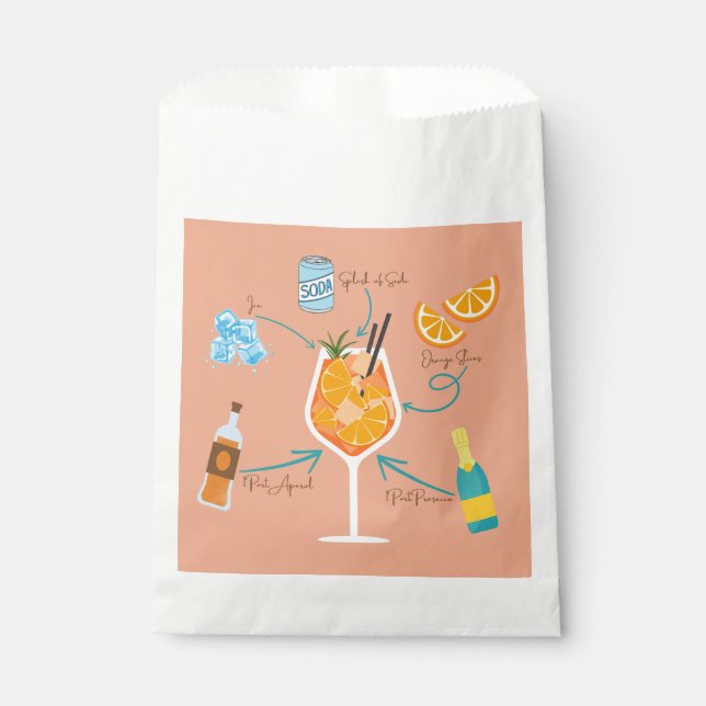  Aperol Recipe Favor Bag (Front)