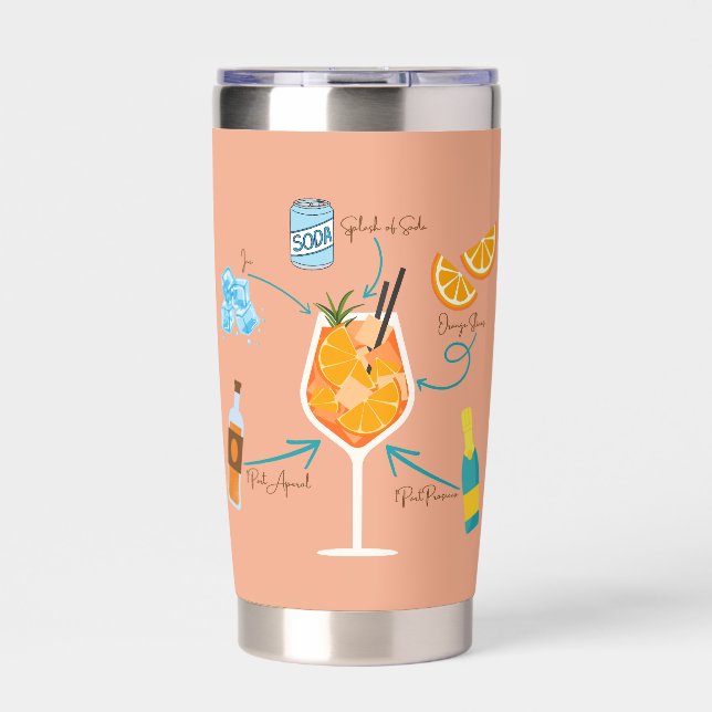 Aperol Recipe Insulated Tumbler (Front)