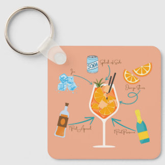 Aperol Recipe Keychain