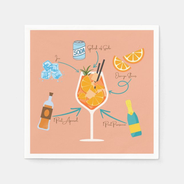 Aperol Recipe Napkins (Front)