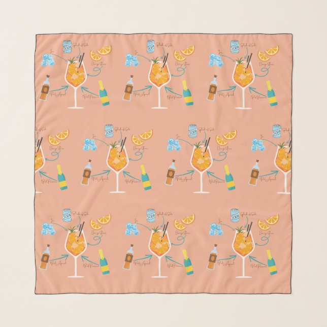 Aperol Recipe Scarf (Front)