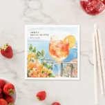 Aperol Spritz Amalfi Bridal Shower Napkins<br><div class="desc">Aperol Spritz Amalfi Bridal Shower Napkins</div>