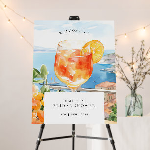 Aperol Spritz Amalfi Bridal Shower Welcome Sign