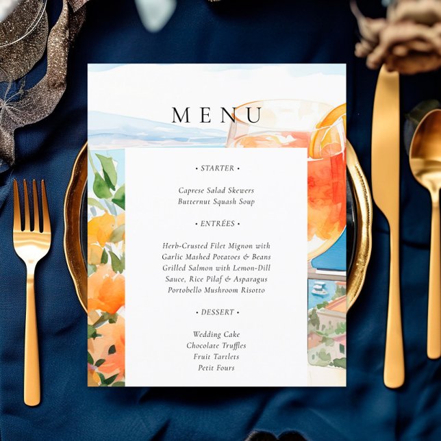 Aperol Spritz Amalfi Italy Bridal Shower Menu (Creator Uploaded)