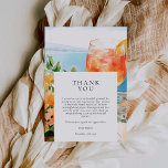Aperol Spritz Amalfi Italy Bridal Shower Thank You Card<br><div class="desc">Aperol Spritz Amalfi Italy Bridal Shower Thank You Card</div>