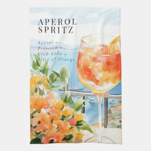 Aperol Spritz Amalfi Italy Tea Towels