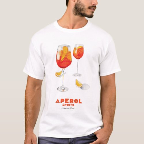 Aperol Spritz Art Print T_Shirt