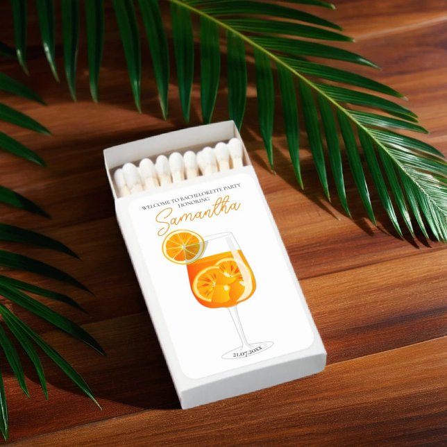 Aperol Spritz Bachelorette Party  Matchboxes (Creator Uploaded)