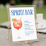 Aperol Spritz Bar Poster<br><div class="desc">The "Last Toast on the Coast Aperol Spritz" is a vibrant bachelorette suite that captures the essence of coastal celebrations. The design prominently features two illustrated Aperol Spritz glasses clinking together, surrounded by slices of orange, adding a refreshing and festive touch. The collection uses a striking combination of bold blue...</div>