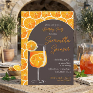 Aperol Spritz Birthday Party Invitation