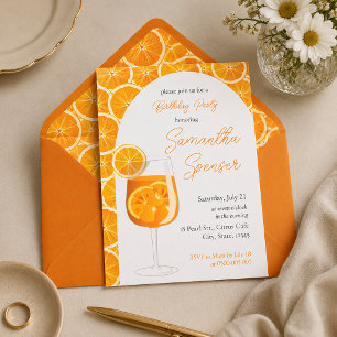 Aperol Spritz Birthday Party Invitation