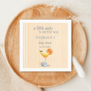 Aperol Spritz Blue Orange Citrus Boy Baby Shower Napkins