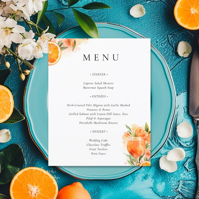 Aperol Spritz Bridal Shower Menu (Creator Uploaded)