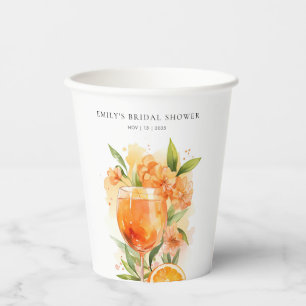 Aperol Spritz Bridal Shower Paper Cups