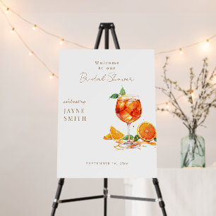 Aperol Spritz Bridal Shower Welcome Foam Board